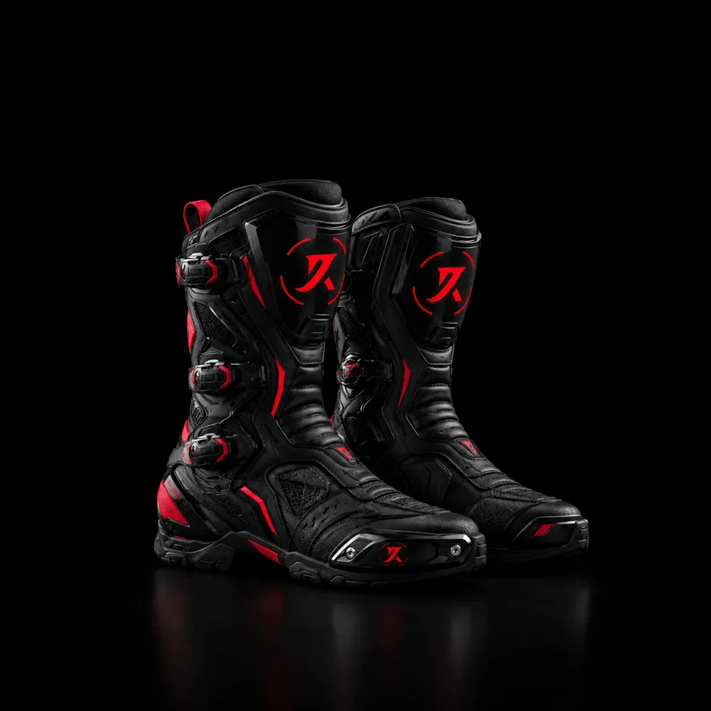 Racing Boots, Black and White