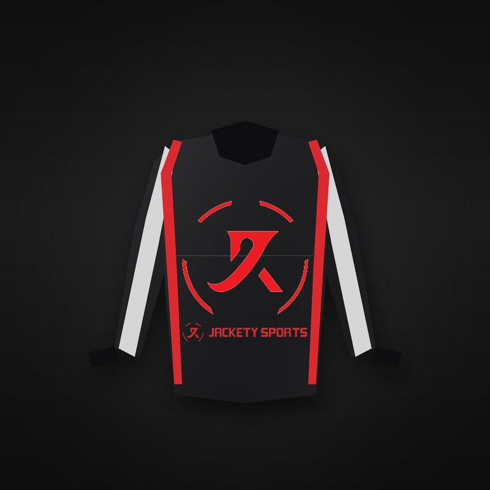 Leather Motorcycle Jacket, Black and Red Gallery Image
