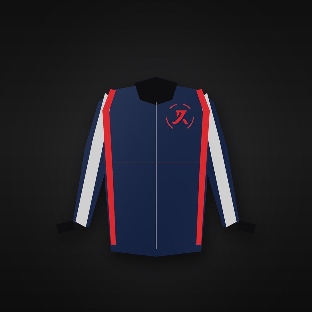 Leather Motorcycle Jacket, Navy and Red