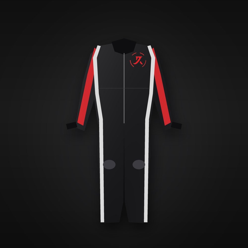Custom Leather Racing Suit, Black and White