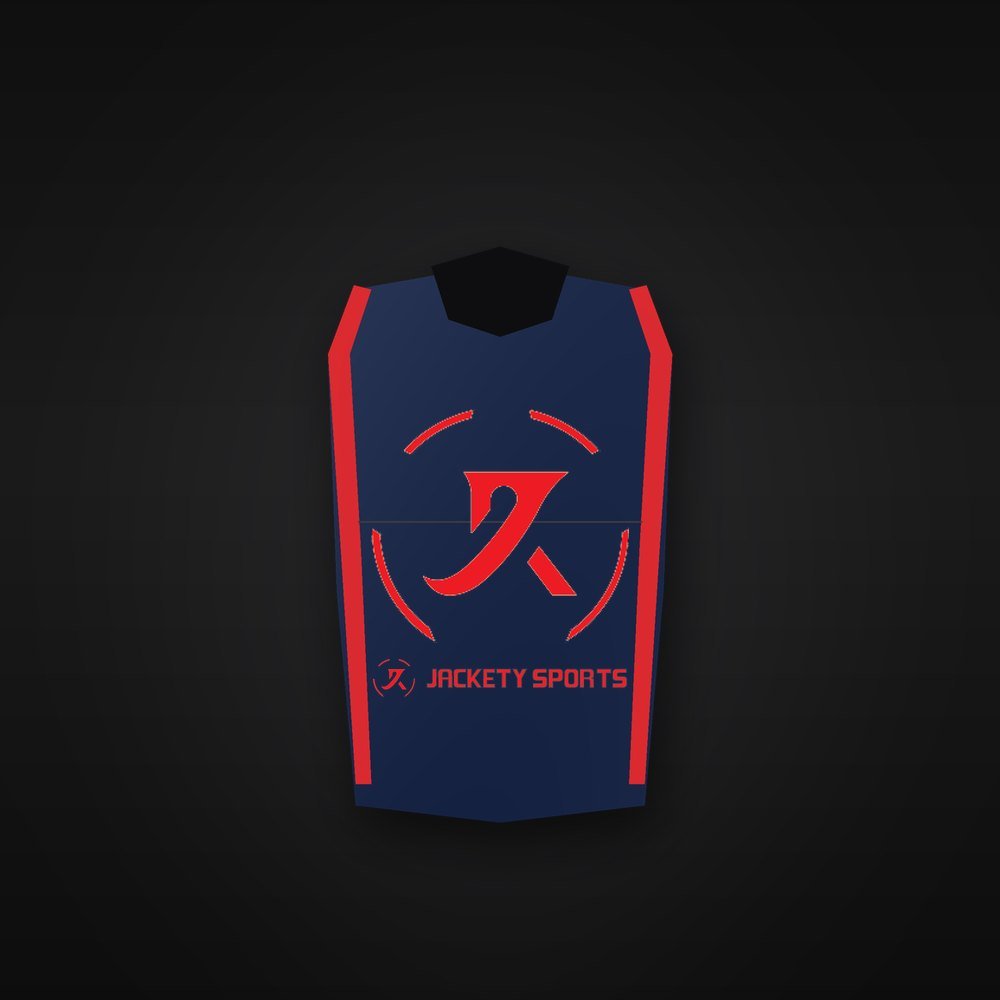 Leather Riding Vest, Navy and Red Gallery Image